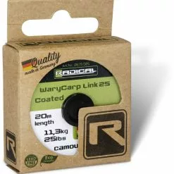 Radical WaryCarp Link Coated 25 L: 20m 11,3kg / 25lbs Camou-olive -Aas & Voer Winkel 2675025 D2