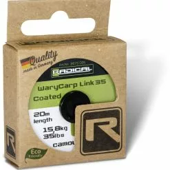 Radical WaryCarp Link Coated 35 L: 20m 15,8kg / 35lbs Camou-olive -Aas & Voer Winkel 2675035 D2