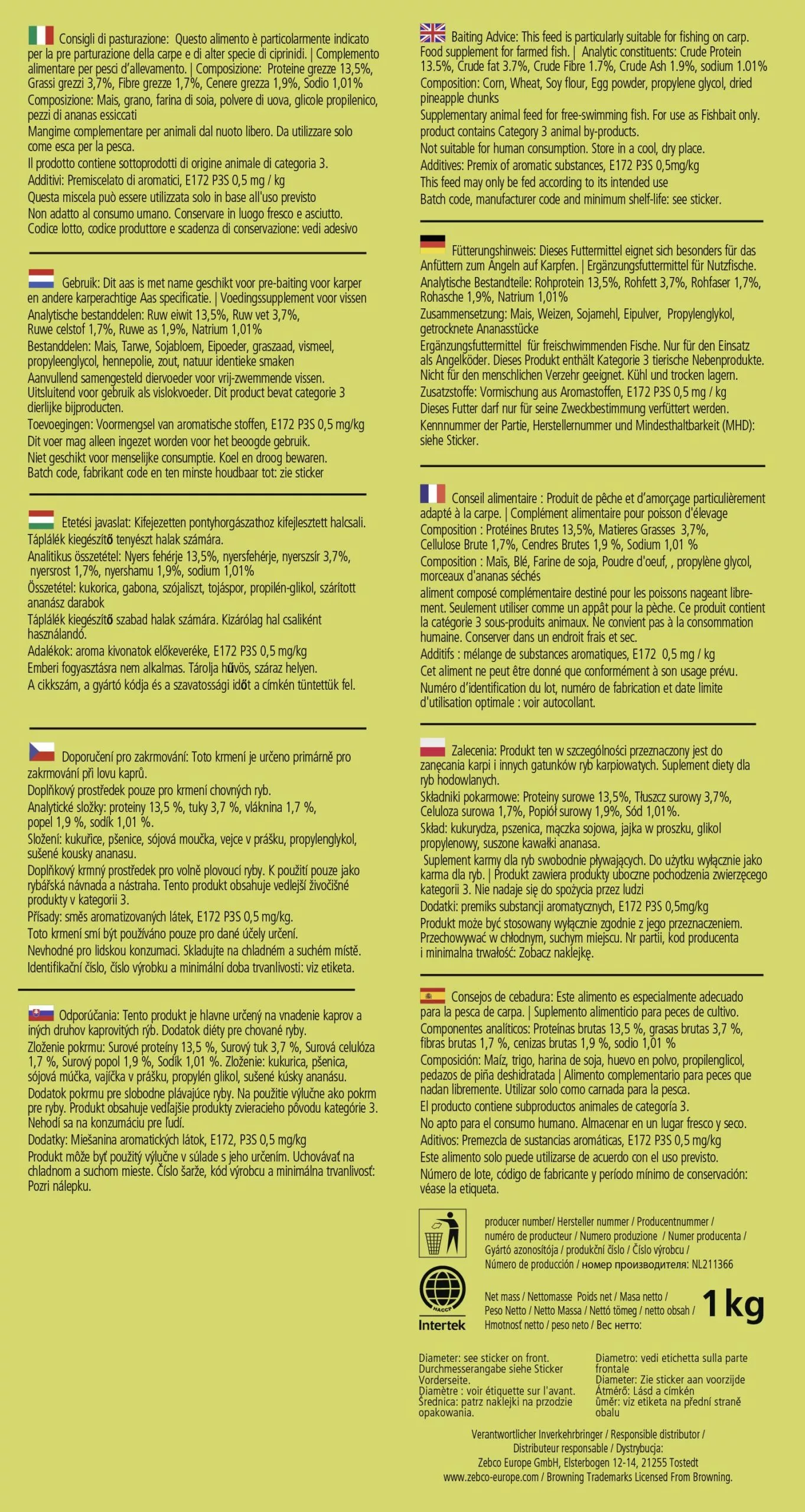 Radical Pineapple Zombie Boilie Ø 16mm 1kg 2 Radical Pineapple Zombie Boilie Ø 16mm 1kg - Afbeelding 2