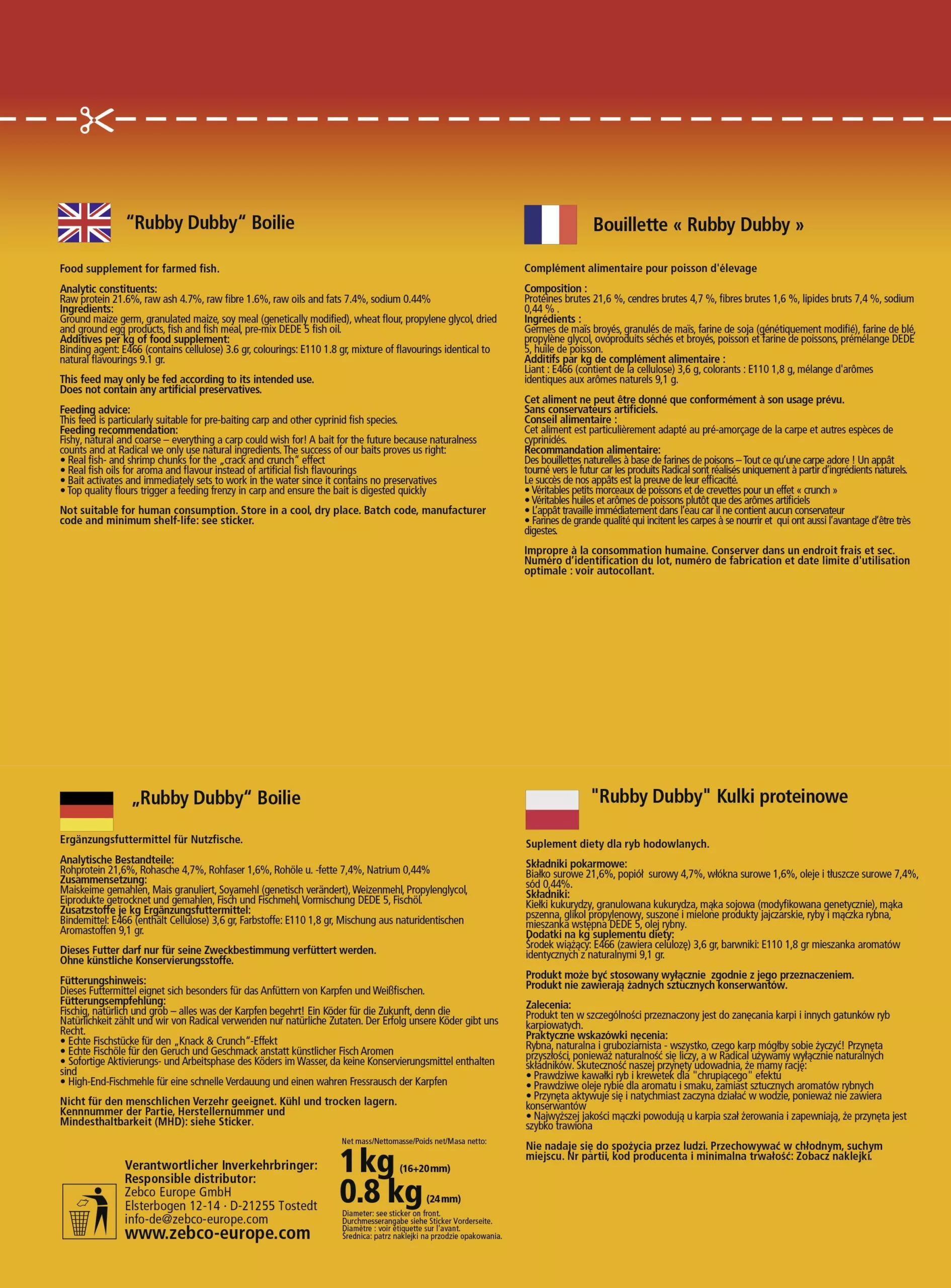 Radical Rubby Dubby Boilie Ø 20mm 1kg 3 Radical Rubby Dubby Boilie Ø 20mm 1kg - Afbeelding 3