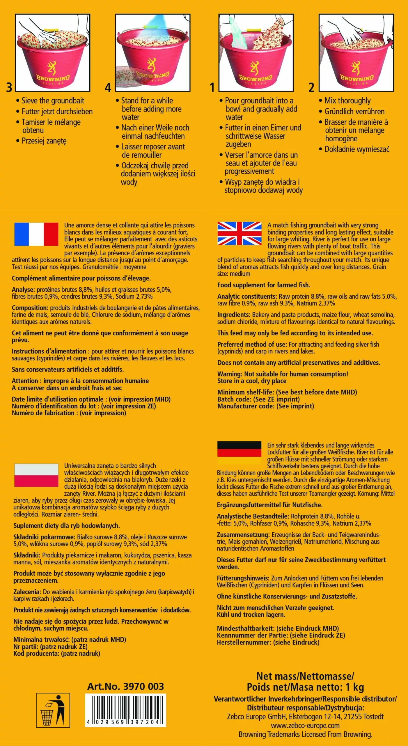 Browning Grondvoer River 1kg 2 Browning Grondvoer River 1kg - Afbeelding 2