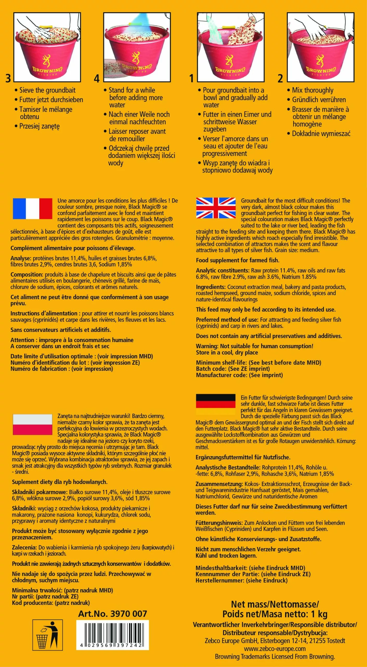 Browning Grondvoer Black Magic® 1kg 2 Browning Grondvoer Black Magic® 1kg - Afbeelding 2