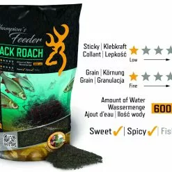 Browning Champion’s Feeder Mix Black Roach 1kg Zwart
