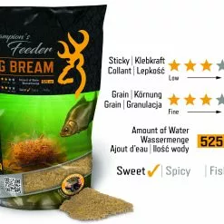 Browning Champion’s Feeder Mix Big Bream 1kg Geel